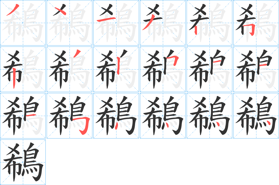 鵗的笔顺分步演示图