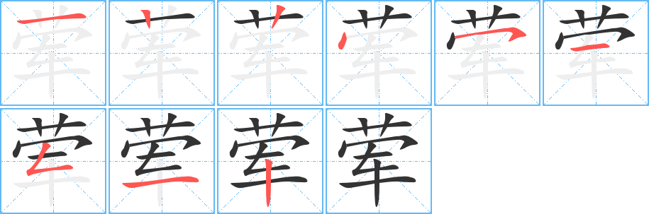 荤的笔顺分步演示图