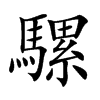 騾字字源字形