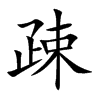 疎字字源字形
