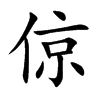 倞字字源字形