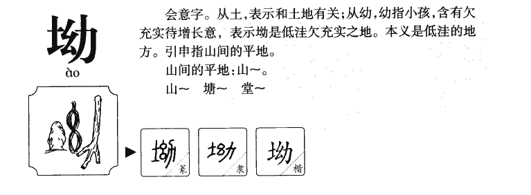 坳字字源字形