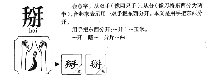 掰字字源字形