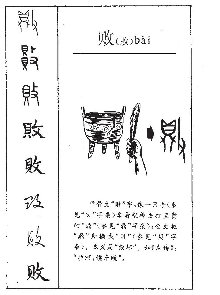 败字字源字形