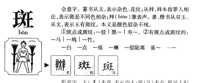 斑字字源字形