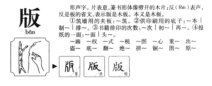 版字字源字形