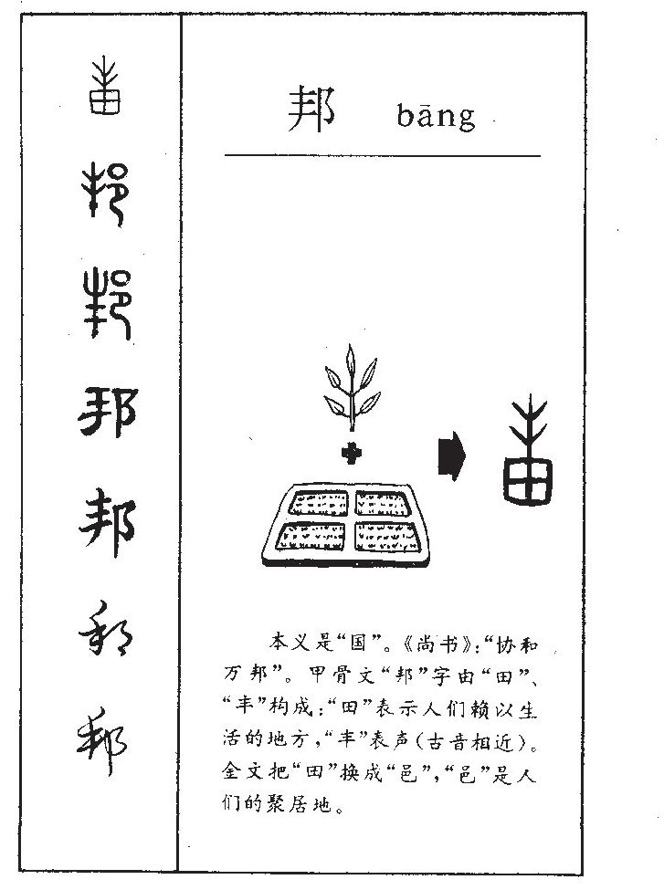 邦字字源字形