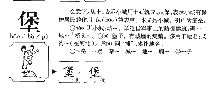 堡字字源字形
