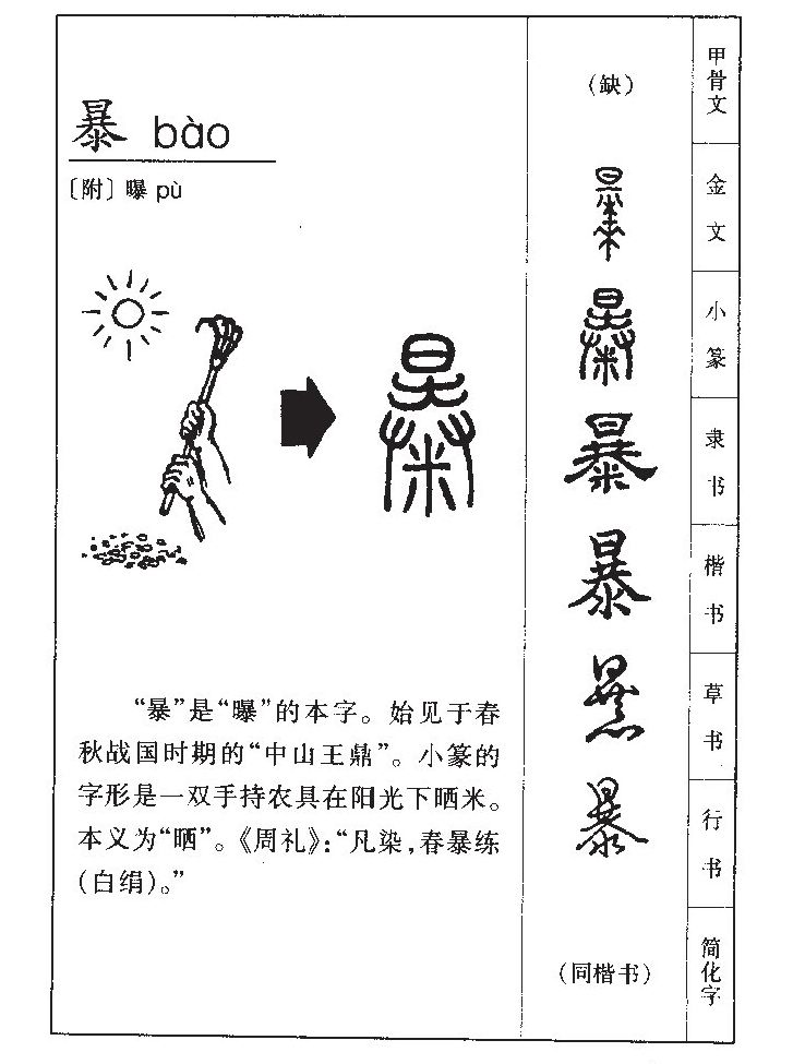 暴字字源字形