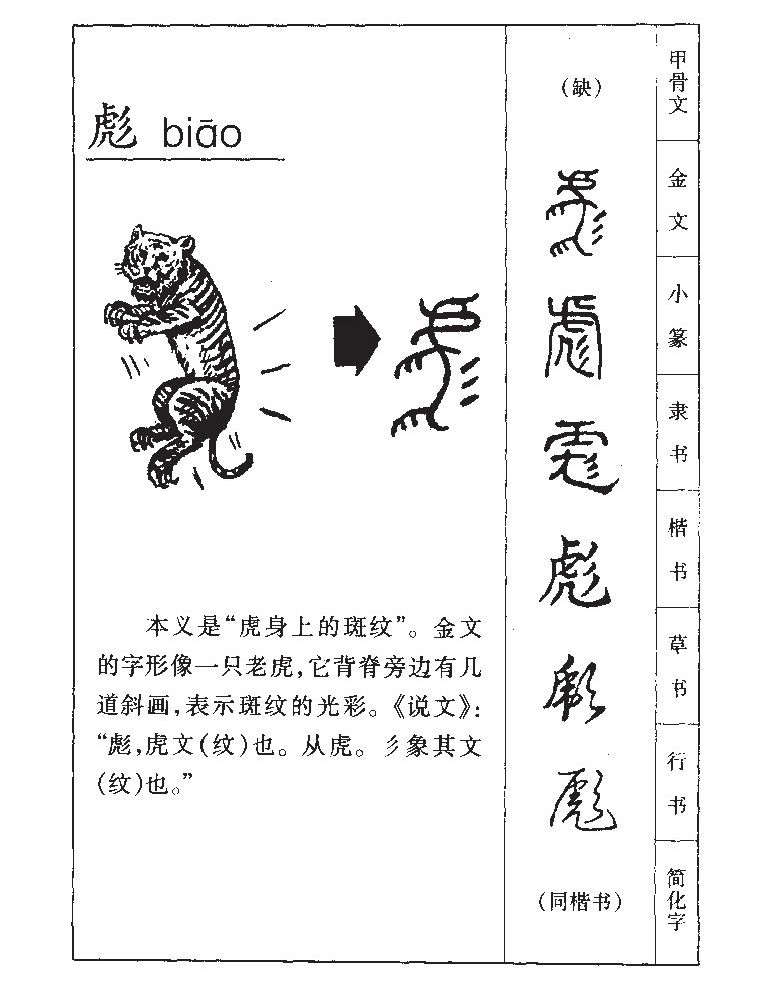 彪字字源字形