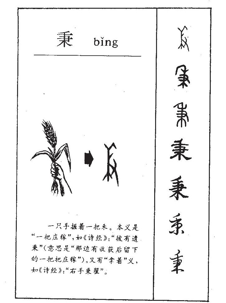 秉字字源字形