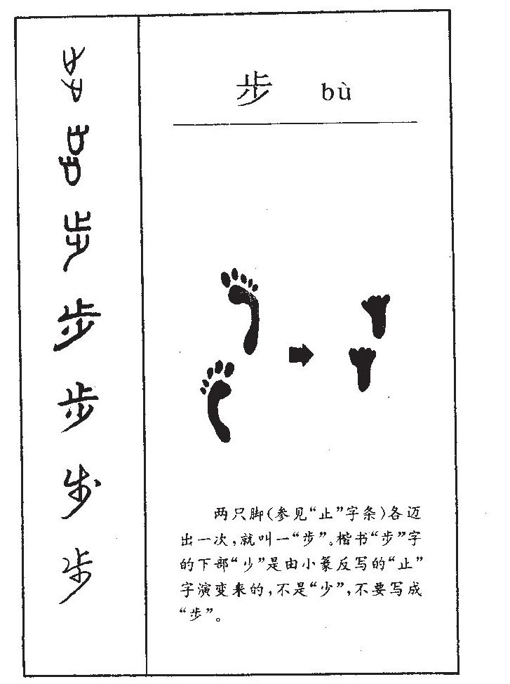步字字源字形