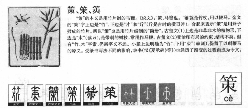 策字字源字形