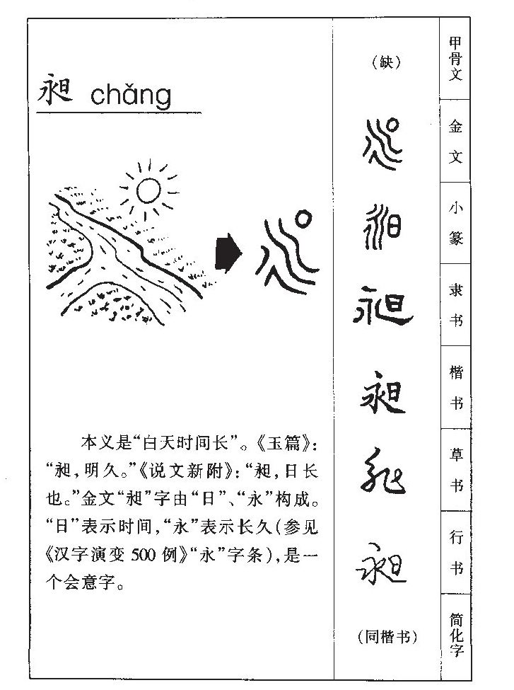 昶字字源字形