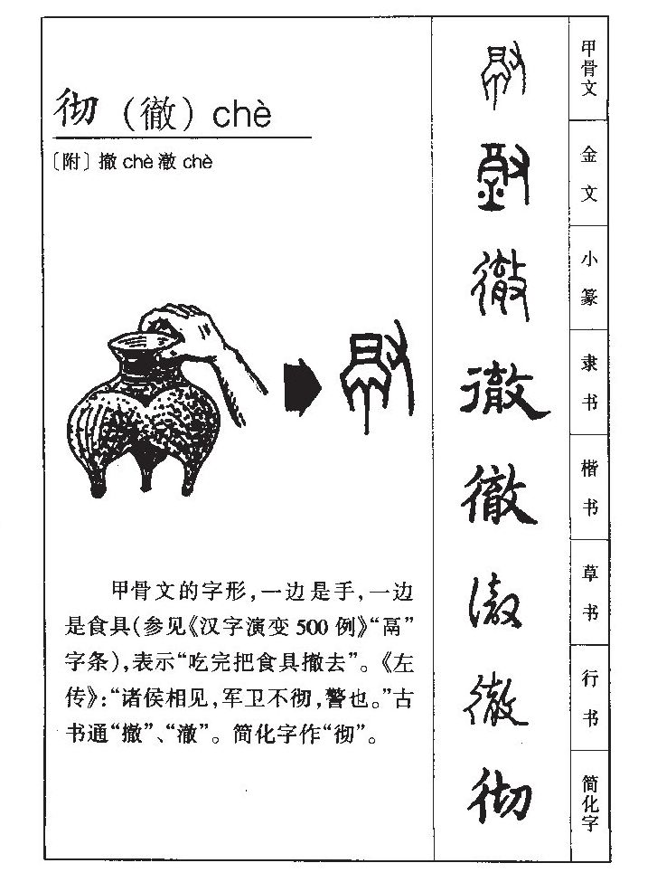 彻字字源字形