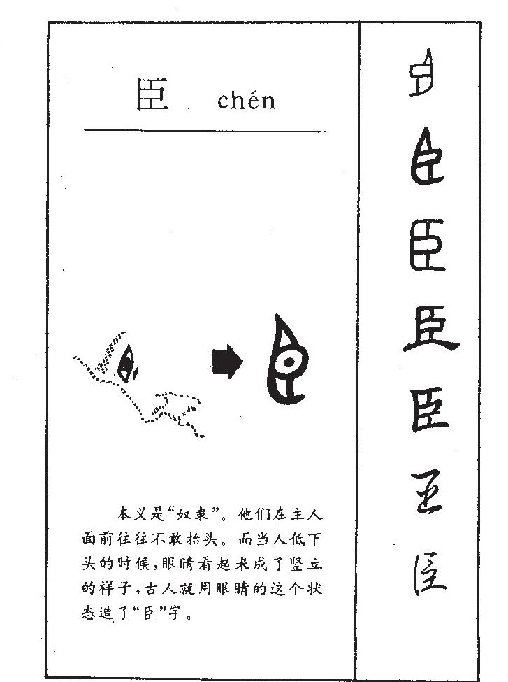 臣字字源字形