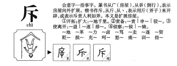 斥字字源字形