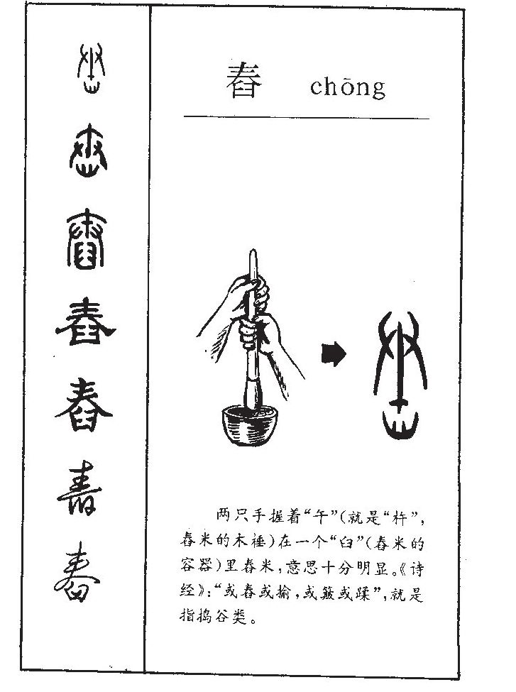 舂字字源字形