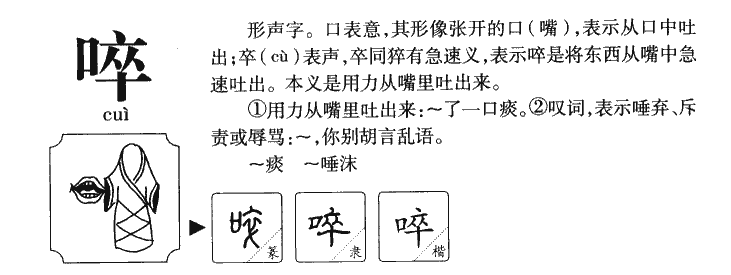 啐字字源字形