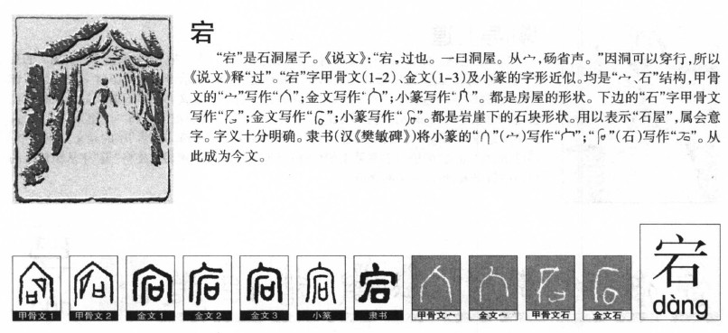 宕字字源字形