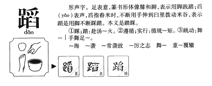 蹈字字源字形