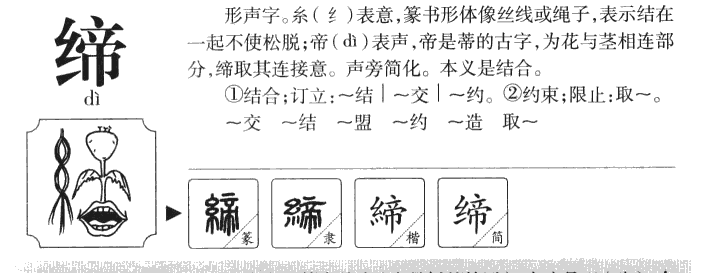 缔字字源字形