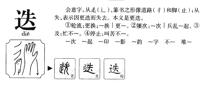 迭字字源字形