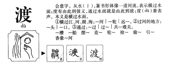 渡字字源字形
