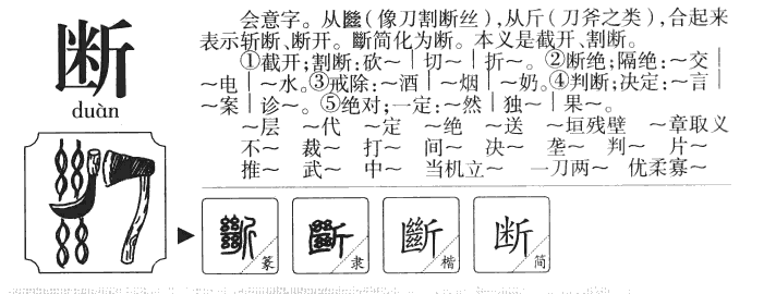 断字字源字形