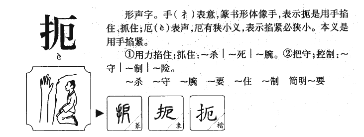 扼字字源字形