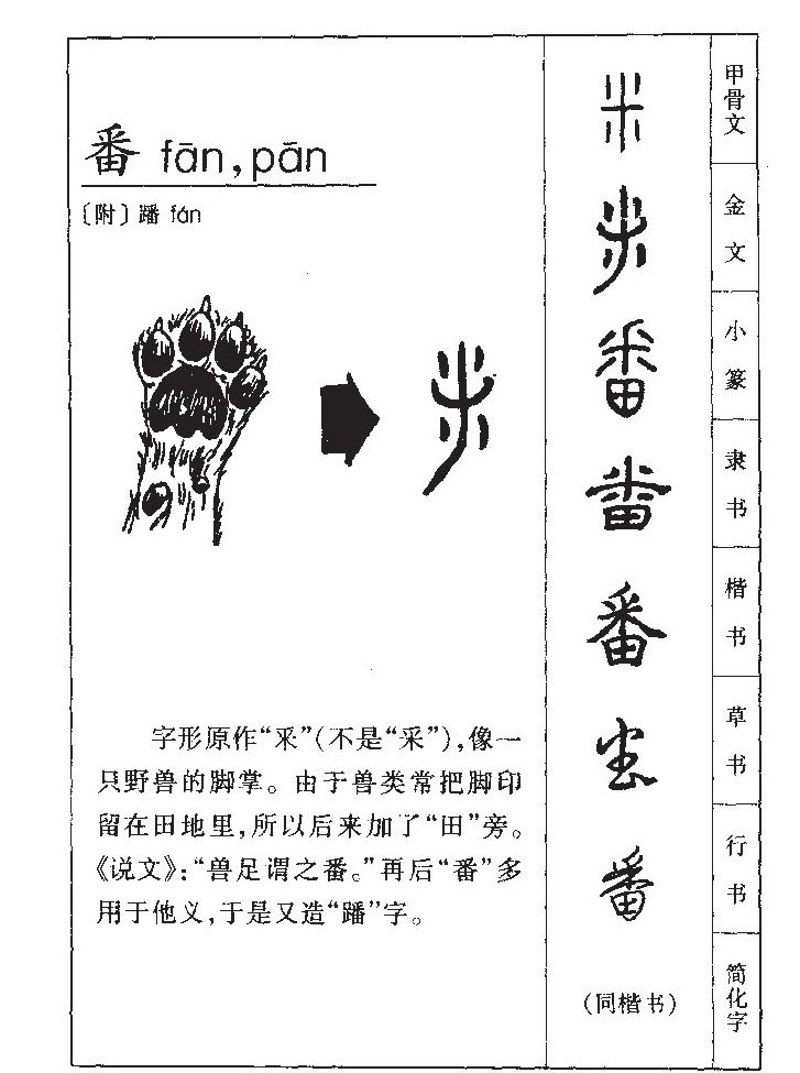 番字字源字形