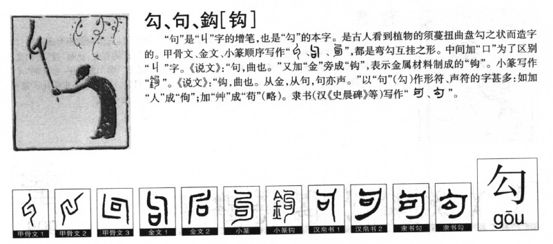 勾字字源字形