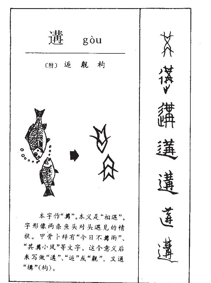 遘字字源字形