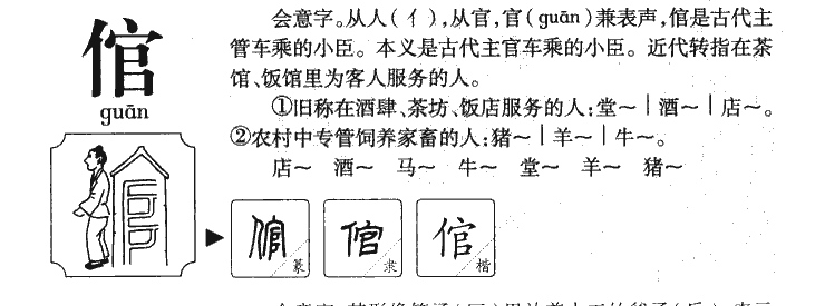 倌字字源字形