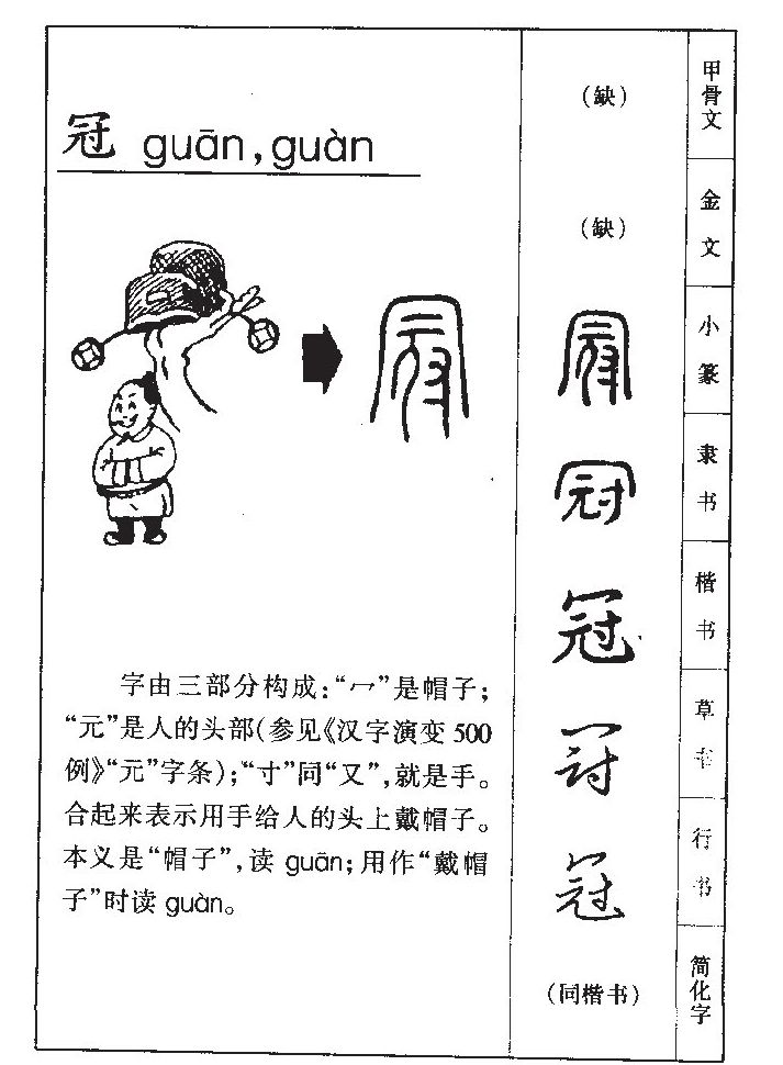 冠字字源字形