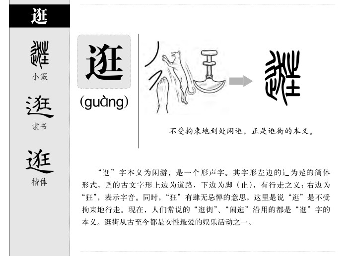 逛字字源字形