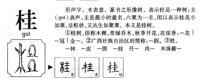 桂字字源字形