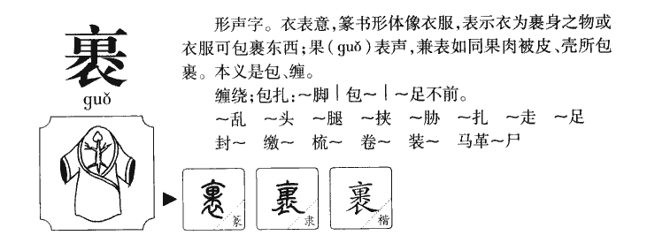 裹字字源字形