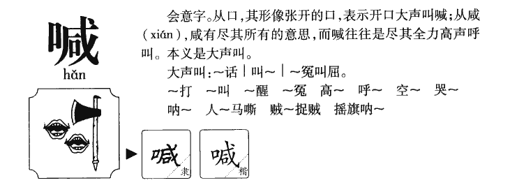 喊字字源字形