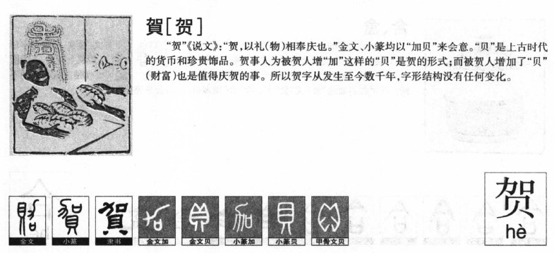 贺字字源字形