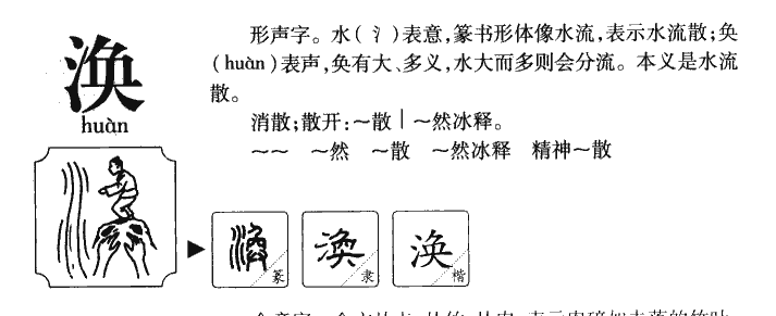 涣字字源字形