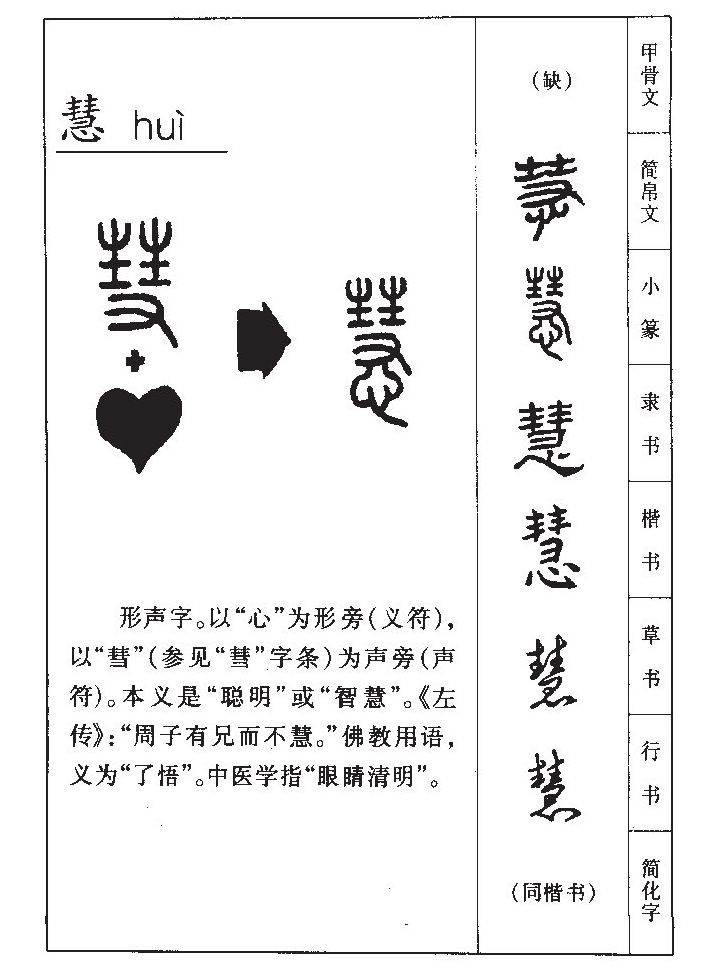 慧字字源字形