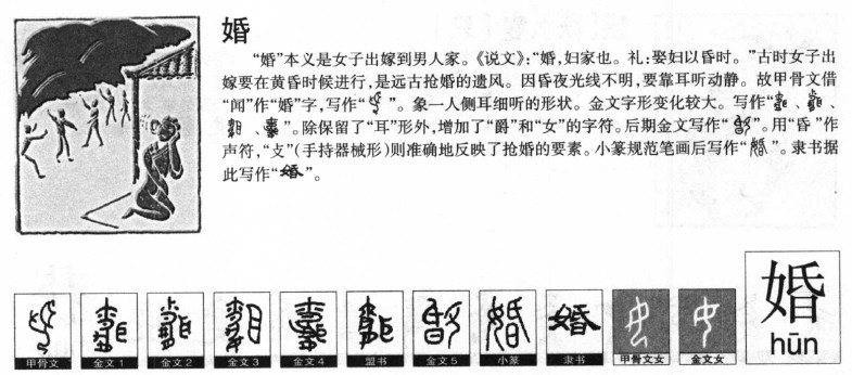 婚字字源字形