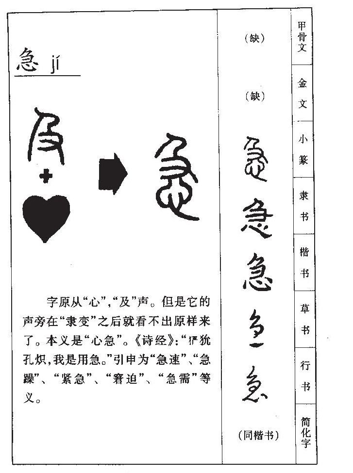 急字字源字形