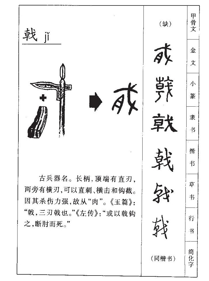 戟字字源字形