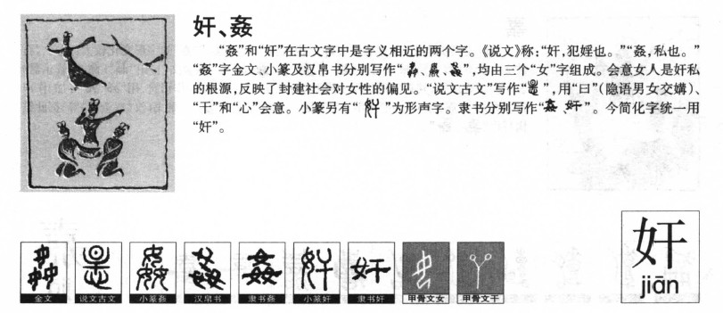 奸字字源字形