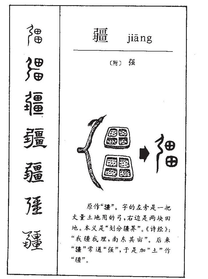 疆字字源字形