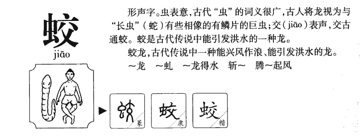 蛟字字源字形