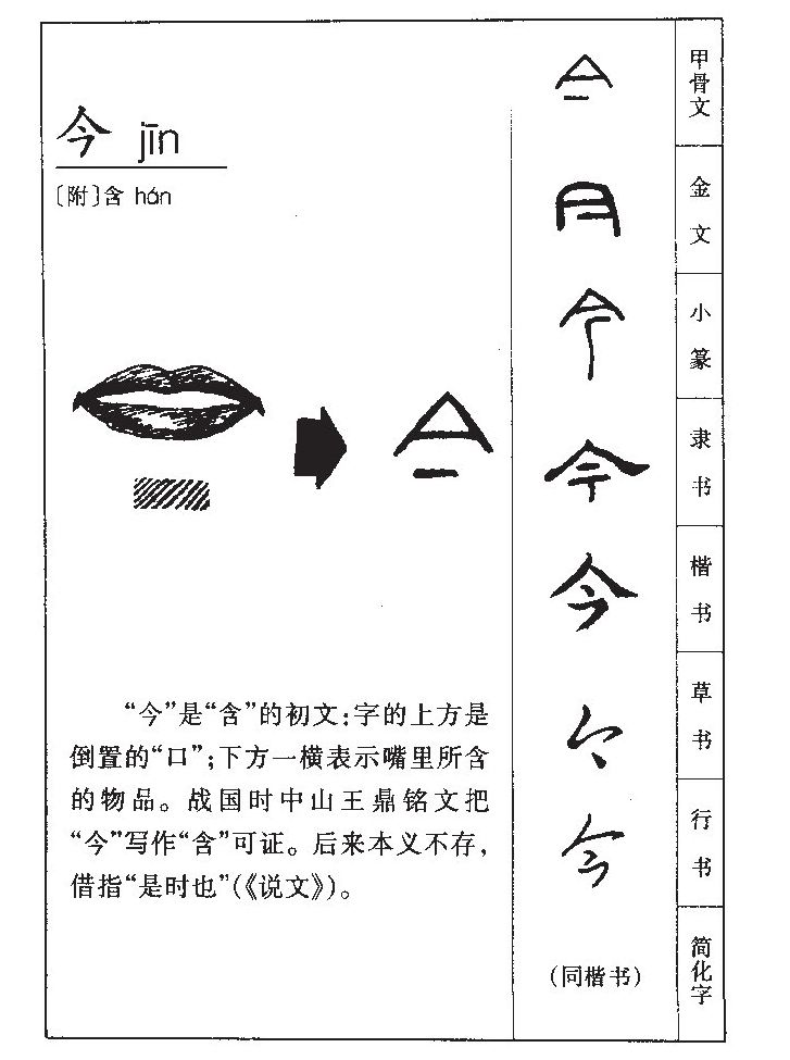 今字字源字形