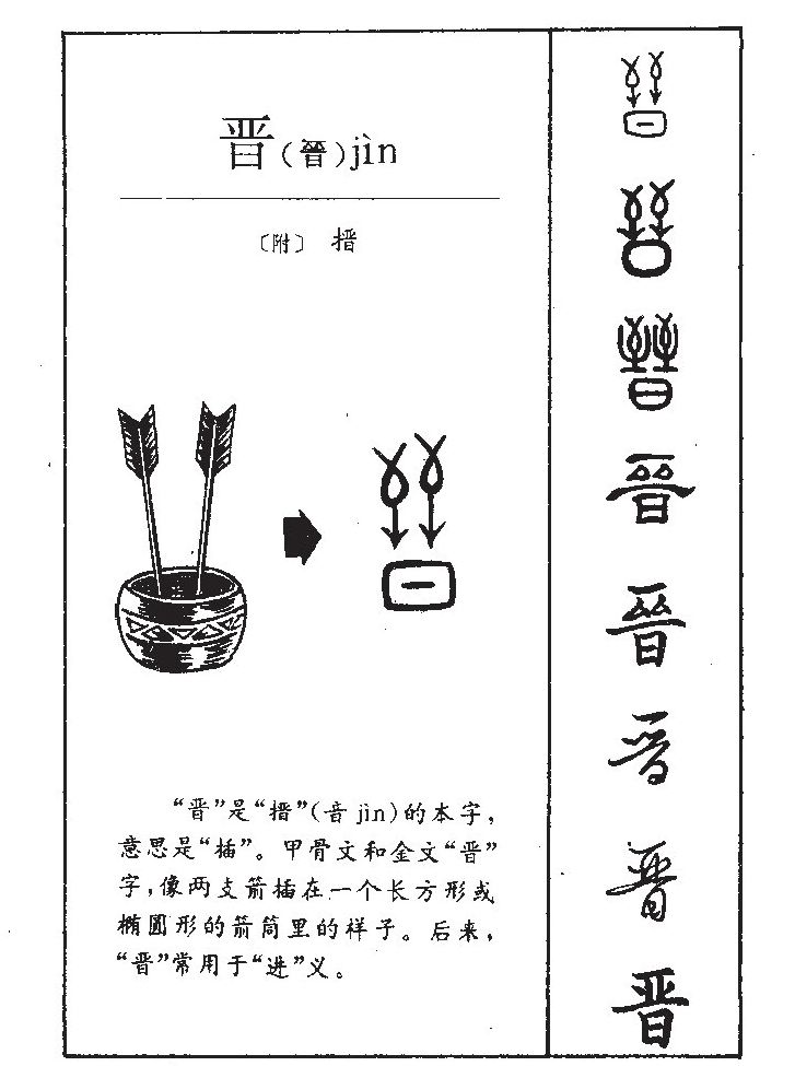 晋字字源字形